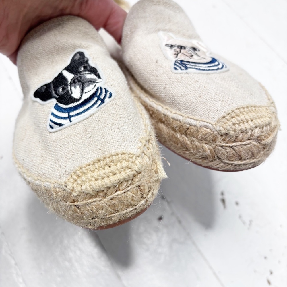 Soludos French Bulldog Espadrilles Size 10 EUC - Picture 3 of 10